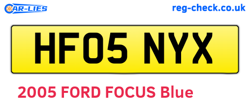 HF05NYX are the vehicle registration plates.