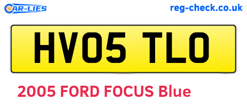 HV05TLO are the vehicle registration plates.