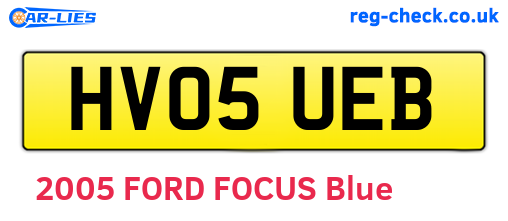 HV05UEB are the vehicle registration plates.