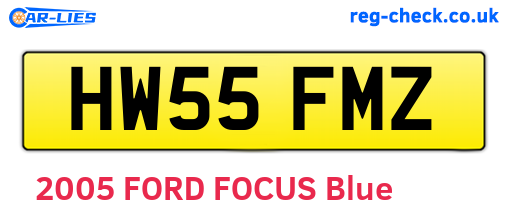 HW55FMZ are the vehicle registration plates.