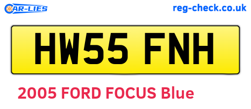 HW55FNH are the vehicle registration plates.