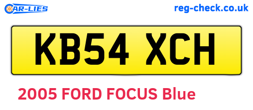 KB54XCH are the vehicle registration plates.