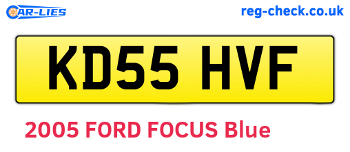 KD55HVF are the vehicle registration plates.