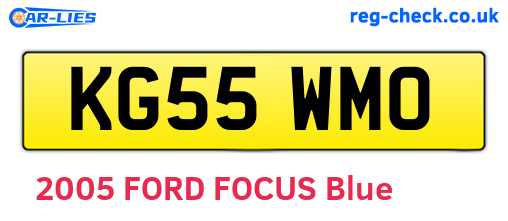 KG55WMO are the vehicle registration plates.
