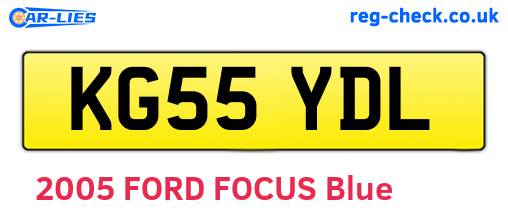 KG55YDL are the vehicle registration plates.