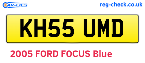 KH55UMD are the vehicle registration plates.