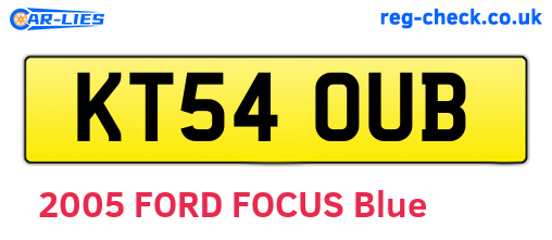 KT54OUB are the vehicle registration plates.