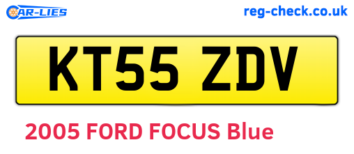 KT55ZDV are the vehicle registration plates.