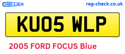 KU05WLP are the vehicle registration plates.