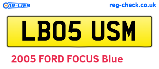 LB05USM are the vehicle registration plates.