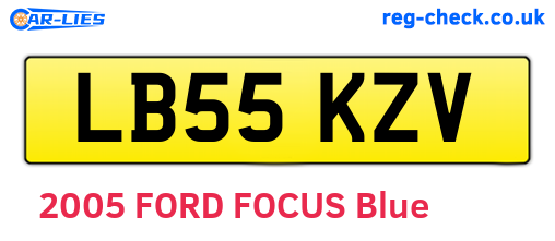 LB55KZV are the vehicle registration plates.