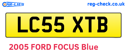 LC55XTB are the vehicle registration plates.