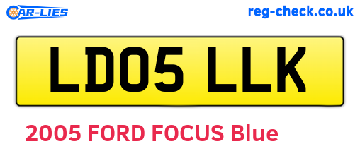 LD05LLK are the vehicle registration plates.