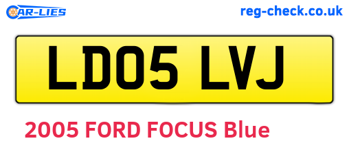 LD05LVJ are the vehicle registration plates.