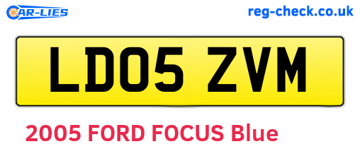 LD05ZVM are the vehicle registration plates.