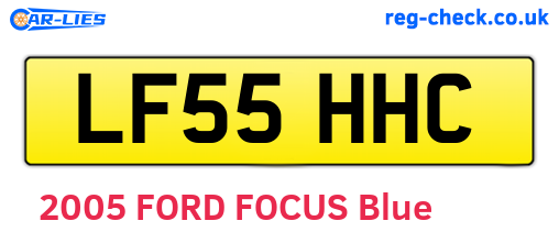 LF55HHC are the vehicle registration plates.