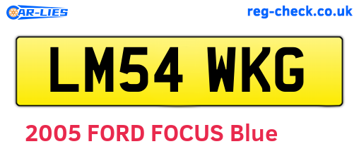LM54WKG are the vehicle registration plates.