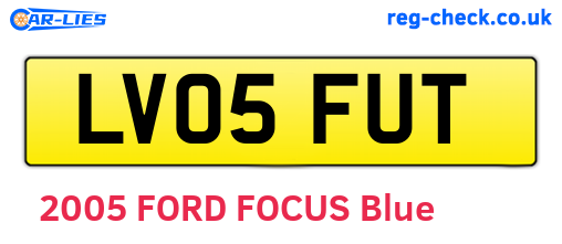 LV05FUT are the vehicle registration plates.