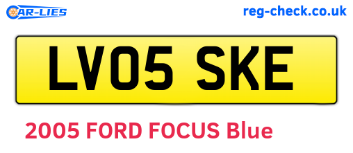 LV05SKE are the vehicle registration plates.