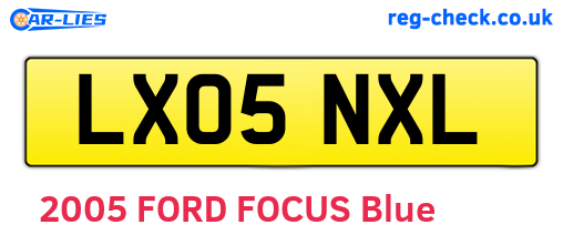 LX05NXL are the vehicle registration plates.