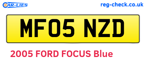 MF05NZD are the vehicle registration plates.