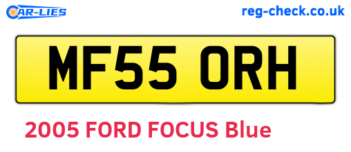 MF55ORH are the vehicle registration plates.