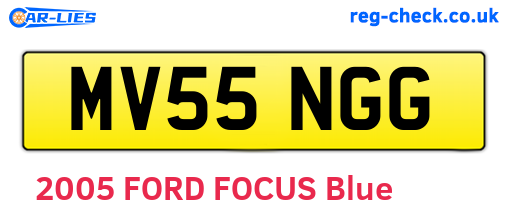 MV55NGG are the vehicle registration plates.