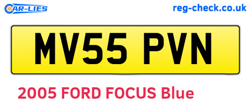 MV55PVN are the vehicle registration plates.