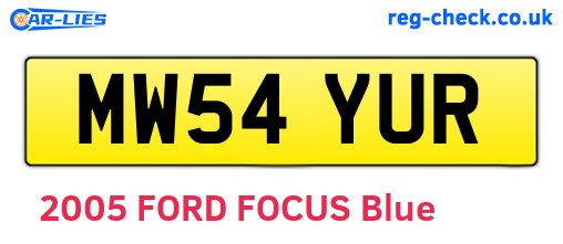 MW54YUR are the vehicle registration plates.