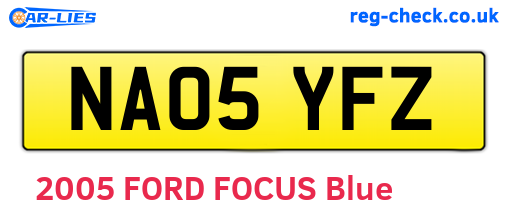 NA05YFZ are the vehicle registration plates.