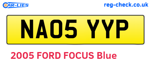 NA05YYP are the vehicle registration plates.