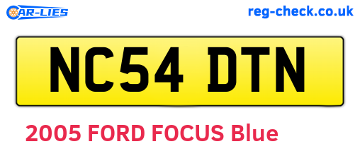NC54DTN are the vehicle registration plates.