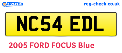 NC54EDL are the vehicle registration plates.