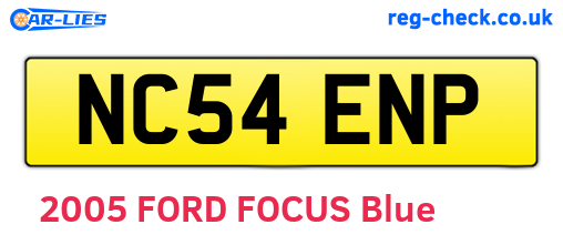 NC54ENP are the vehicle registration plates.