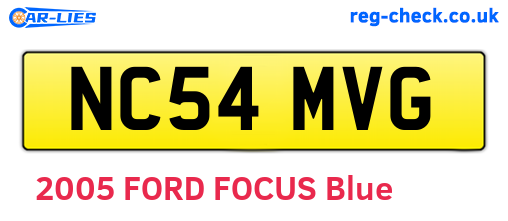NC54MVG are the vehicle registration plates.