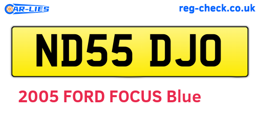 ND55DJO are the vehicle registration plates.