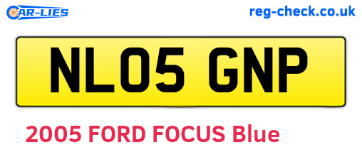 NL05GNP are the vehicle registration plates.