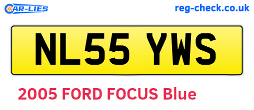 NL55YWS are the vehicle registration plates.