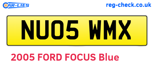 NU05WMX are the vehicle registration plates.