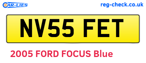NV55FET are the vehicle registration plates.