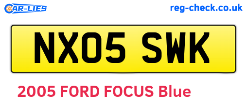 NX05SWK are the vehicle registration plates.