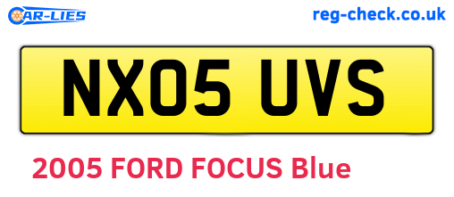 NX05UVS are the vehicle registration plates.