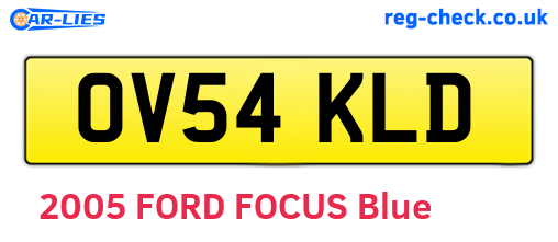 OV54KLD are the vehicle registration plates.