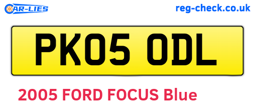 PK05ODL are the vehicle registration plates.