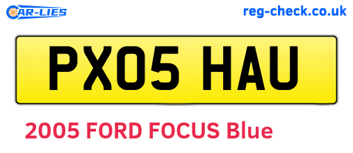PX05HAU are the vehicle registration plates.