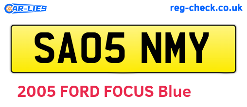 SA05NMY are the vehicle registration plates.