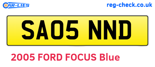 SA05NND are the vehicle registration plates.