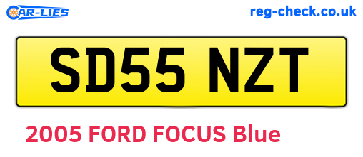 SD55NZT are the vehicle registration plates.