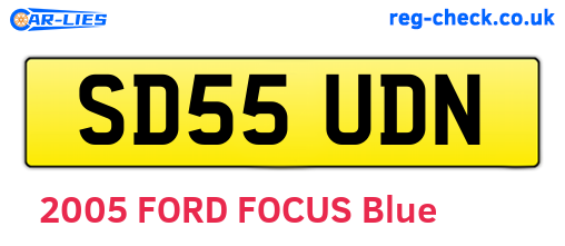 SD55UDN are the vehicle registration plates.