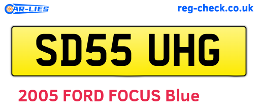SD55UHG are the vehicle registration plates.